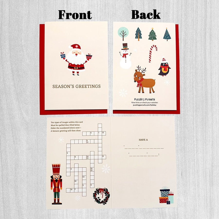 HOLIDAY PUZZLE CARDS (25 Cards and Envelopes)