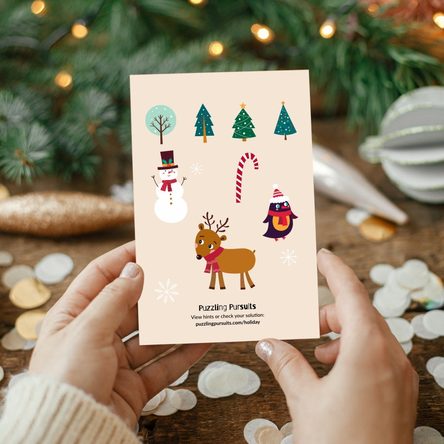 HOLIDAY PUZZLE CARDS (25 Cards and Envelopes)