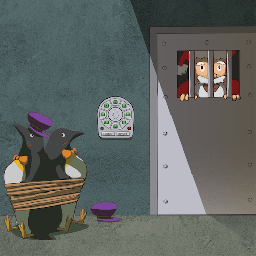 Santa is locked in a cell