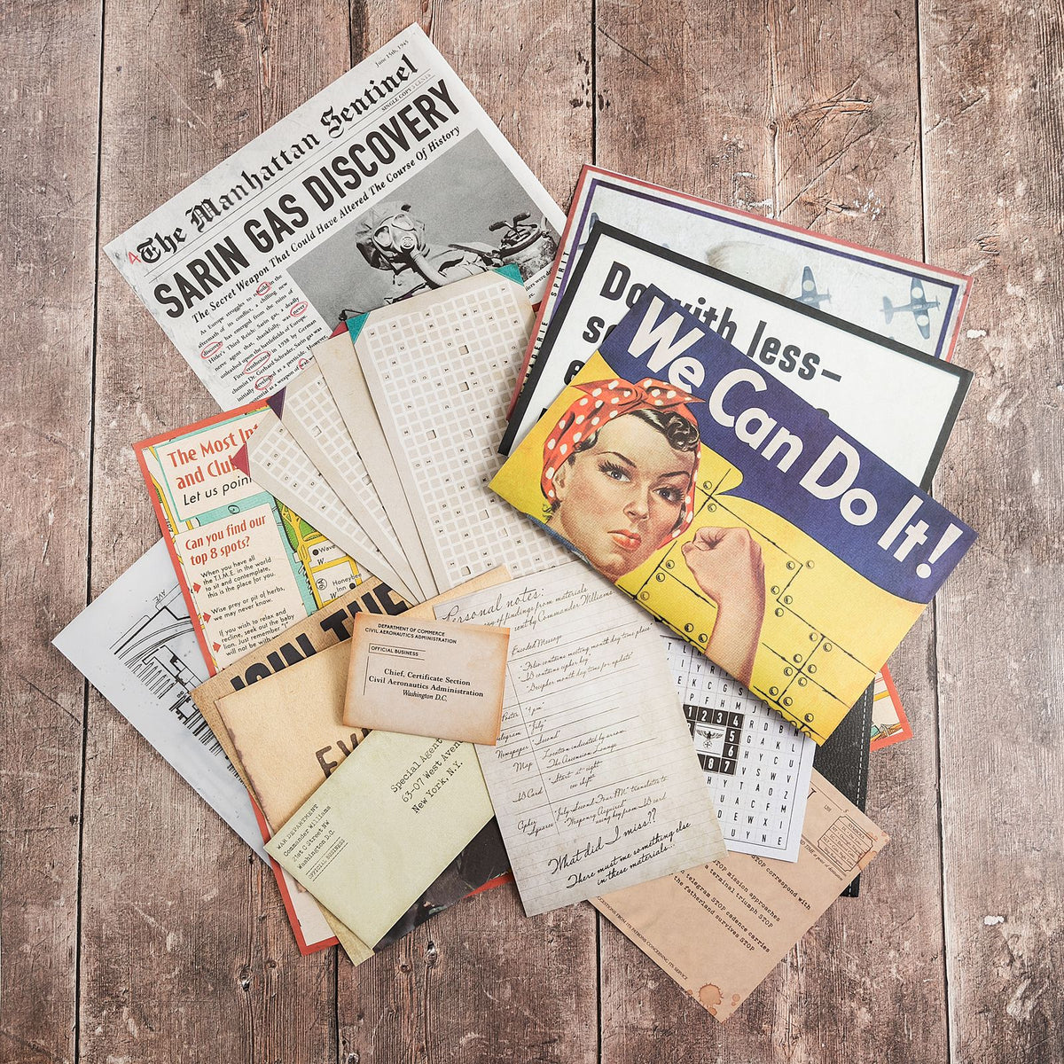 The Fifth Column newspaper and cipher cards