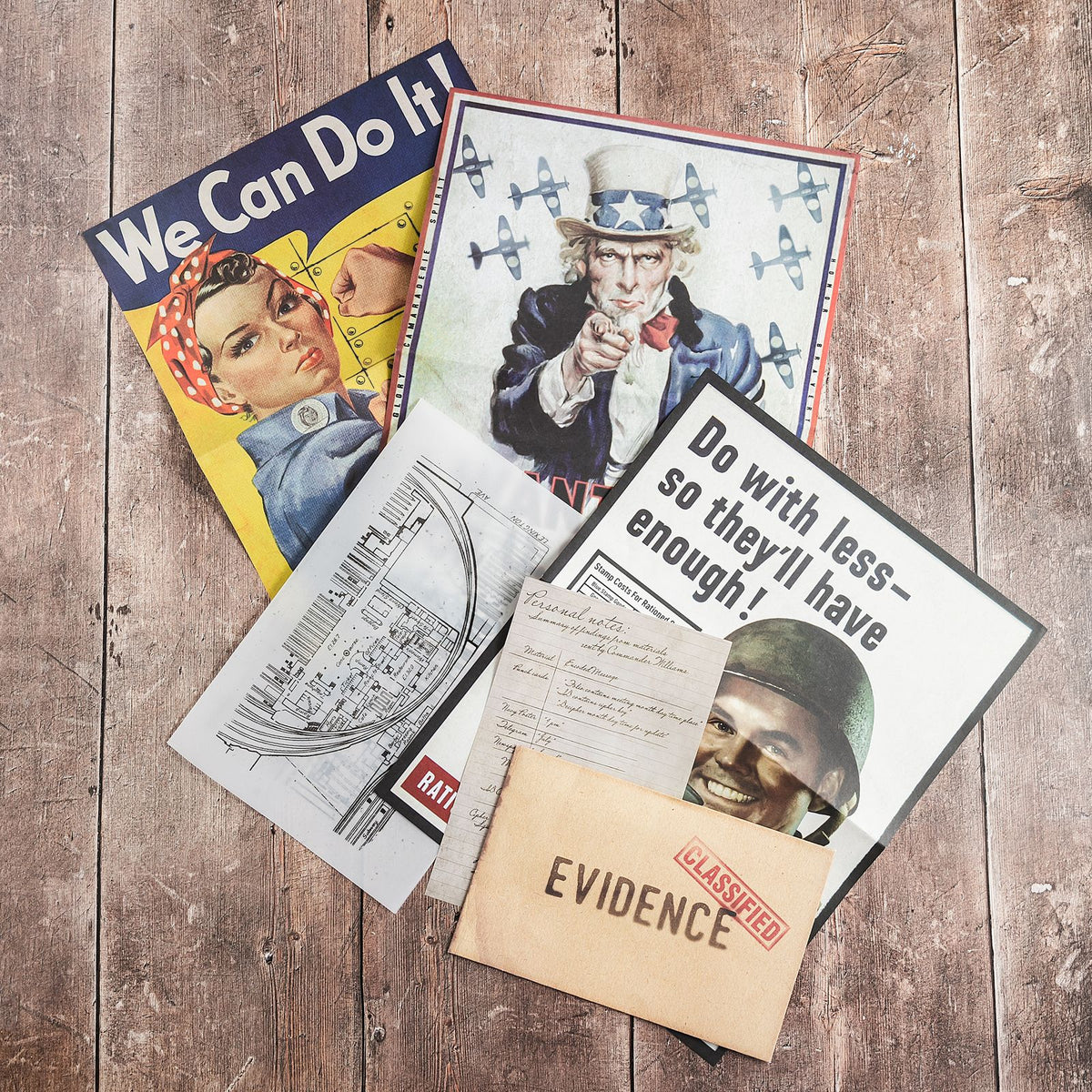 The Fifth Column game materials laid out